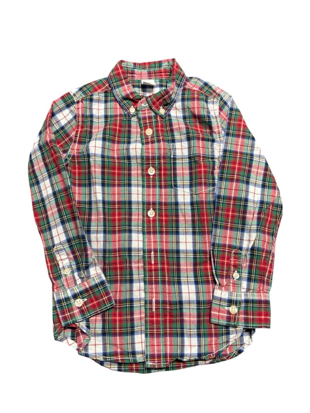 Baby Gap Plaid Button Up Shirt 5T Boys Red Green Long Sleeve